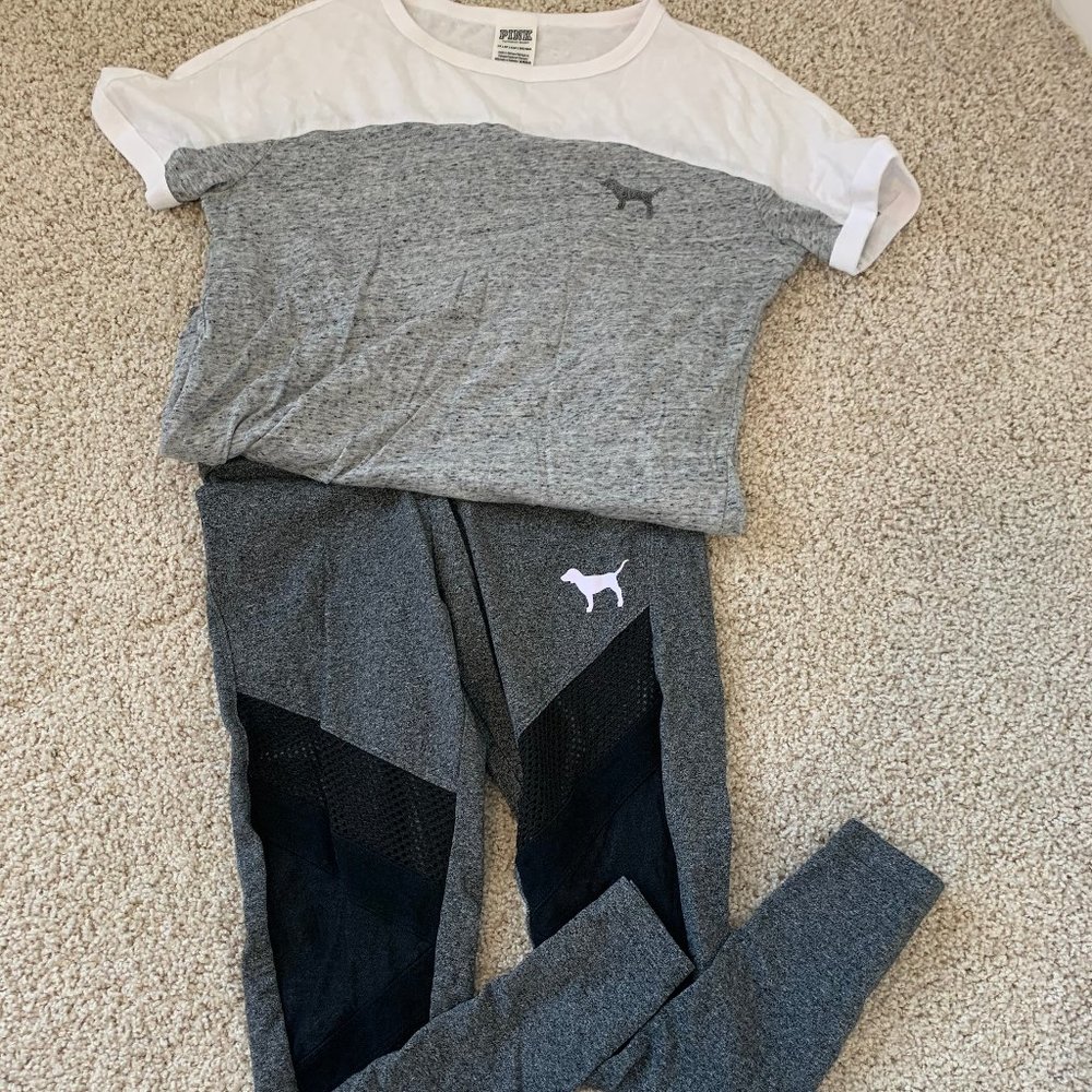 PINK Shirt and Leggings Set